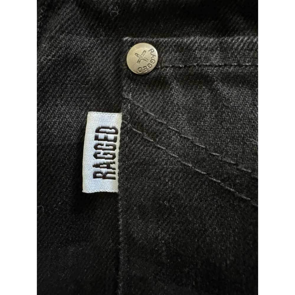 The Ragged Priest Black Checkerboard High Waisted Straight Leg Denim Jeans - Picture 6 of 9